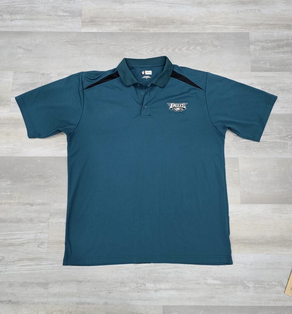 Philadelphia Eagles Performance Polo Shirt Mens XL NFL Team Apparel Green Golf